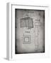 PP63-Faded Grey Soccer Goal Patent Poster-Cole Borders-Framed Giclee Print