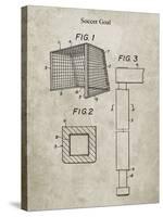 PP63-Sandstone Soccer Goal Patent Poster-Cole Borders-Stretched Canvas