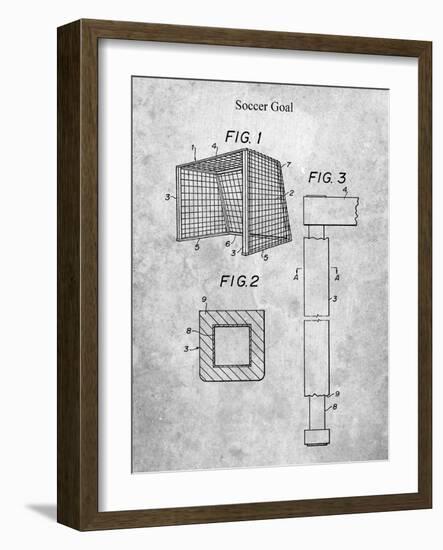 PP63-Slate Soccer Goal Patent Poster-Cole Borders-Framed Giclee Print