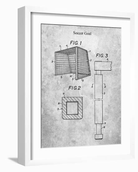 PP63-Slate Soccer Goal Patent Poster-Cole Borders-Framed Giclee Print