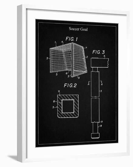 PP63-Vintage Black Soccer Goal Patent Poster-Cole Borders-Framed Giclee Print