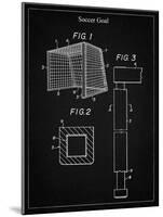 PP63-Vintage Black Soccer Goal Patent Poster-Cole Borders-Mounted Giclee Print