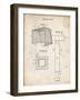 PP63-Vintage Parchment Soccer Goal Patent Poster-Cole Borders-Framed Giclee Print