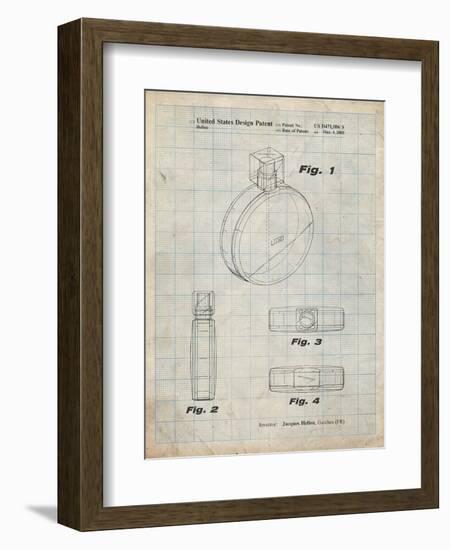 PP630-Antique Grid Parchment Perfume Jar Poster-Cole Borders-Framed Giclee Print