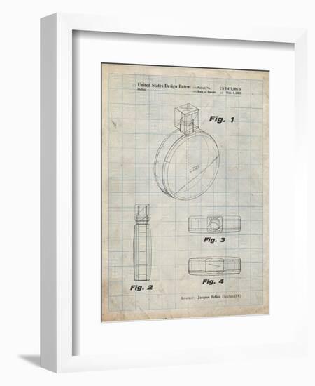 PP630-Antique Grid Parchment Perfume Jar Poster-Cole Borders-Framed Giclee Print