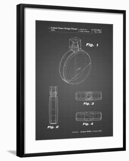 PP630-Black Grid Perfume Jar Poster-Cole Borders-Framed Giclee Print