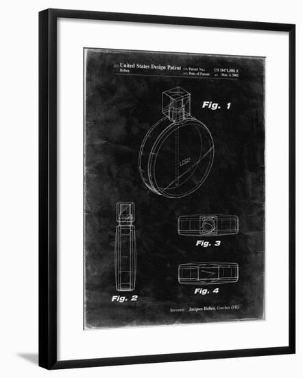 PP630-Black Grunge Perfume Jar Poster-Cole Borders-Framed Giclee Print