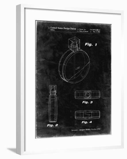 PP630-Black Grunge Perfume Jar Poster-Cole Borders-Framed Giclee Print