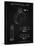 PP630-Vintage Black Perfume Jar Poster-Cole Borders-Stretched Canvas