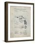 PP633-Antique Grid parchment H & R Revolver Pistol Patent Poster-Cole Borders-Framed Giclee Print