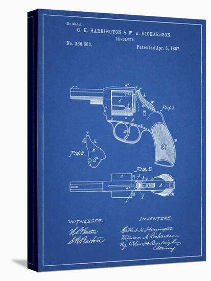 PP633-Blueprint H & R Revolver Pistol Patent Poster-Cole Borders-Stretched Canvas