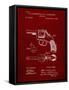 PP633-Burgundy H & R Revolver Pistol Patent Poster-Cole Borders-Framed Stretched Canvas