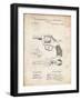 PP633-Vintage Parchment H & R Revolver Pistol Patent Poster-Cole Borders-Framed Giclee Print