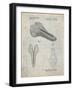 PP637-Antique Grid Parchment Bicycle Seat Patent Poster-Cole Borders-Framed Giclee Print