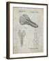 PP637-Antique Grid Parchment Bicycle Seat Patent Poster-Cole Borders-Framed Giclee Print