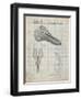 PP637-Antique Grid Parchment Bicycle Seat Patent Poster-Cole Borders-Framed Premium Giclee Print