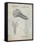 PP637-Antique Grid Parchment Bicycle Seat Patent Poster-Cole Borders-Framed Stretched Canvas