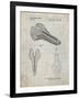 PP637-Antique Grid Parchment Bicycle Seat Patent Poster-Cole Borders-Framed Giclee Print