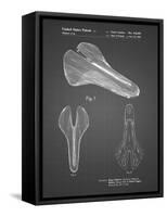 PP637-Black Grid Bicycle Seat Patent Poster-Cole Borders-Framed Stretched Canvas