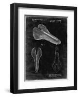 PP637-Black Grunge Bicycle Seat Patent Poster-Cole Borders-Framed Premium Giclee Print