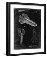 PP637-Black Grunge Bicycle Seat Patent Poster-Cole Borders-Framed Giclee Print