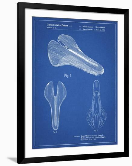 PP637-Blueprint Bicycle Seat Patent Poster-Cole Borders-Framed Giclee Print