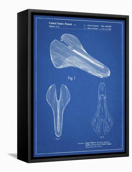 PP637-Blueprint Bicycle Seat Patent Poster-Cole Borders-Framed Stretched Canvas