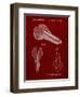 PP637-Burgundy Bicycle Seat Patent Poster-Cole Borders-Framed Giclee Print