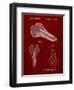 PP637-Burgundy Bicycle Seat Patent Poster-Cole Borders-Framed Giclee Print