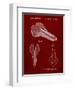 PP637-Burgundy Bicycle Seat Patent Poster-Cole Borders-Framed Giclee Print