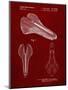 PP637-Burgundy Bicycle Seat Patent Poster-Cole Borders-Mounted Giclee Print