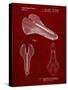 PP637-Burgundy Bicycle Seat Patent Poster-Cole Borders-Stretched Canvas