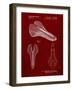 PP637-Burgundy Bicycle Seat Patent Poster-Cole Borders-Framed Giclee Print