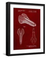 PP637-Burgundy Bicycle Seat Patent Poster-Cole Borders-Framed Giclee Print