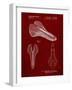 PP637-Burgundy Bicycle Seat Patent Poster-Cole Borders-Framed Giclee Print