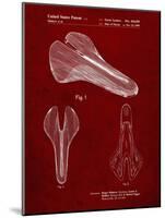 PP637-Burgundy Bicycle Seat Patent Poster-Cole Borders-Mounted Giclee Print