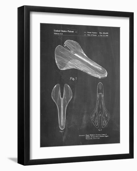 PP637-Chalkboard Bicycle Seat Patent Poster-Cole Borders-Framed Giclee Print