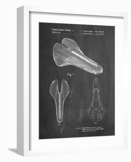 PP637-Chalkboard Bicycle Seat Patent Poster-Cole Borders-Framed Giclee Print