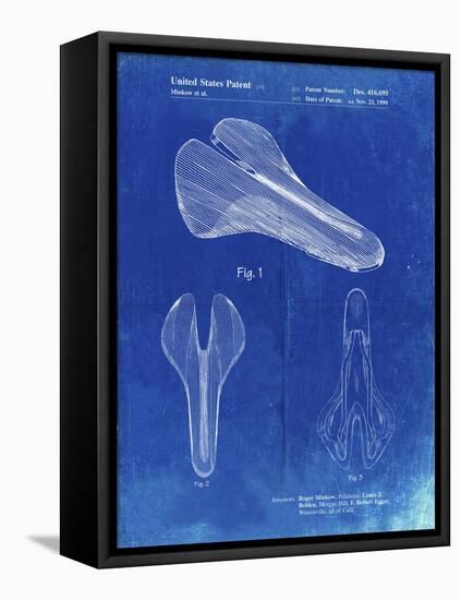 PP637-Faded Blueprint Bicycle Seat Patent Poster-Cole Borders-Framed Stretched Canvas