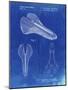 PP637-Faded Blueprint Bicycle Seat Patent Poster-Cole Borders-Mounted Giclee Print