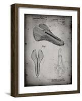 PP637-Faded Grey Bicycle Seat Patent Poster-Cole Borders-Framed Giclee Print