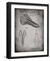 PP637-Faded Grey Bicycle Seat Patent Poster-Cole Borders-Framed Giclee Print