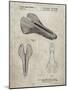 PP637-Sandstone Bicycle Seat Patent Poster-Cole Borders-Mounted Giclee Print