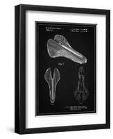 PP637-Vintage Black Bicycle Seat Patent Poster-Cole Borders-Framed Giclee Print