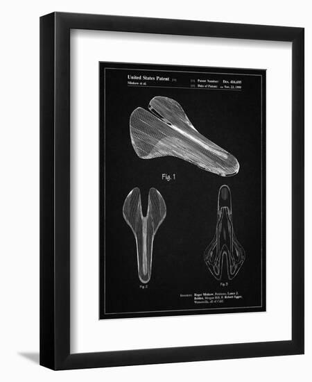 PP637-Vintage Black Bicycle Seat Patent Poster-Cole Borders-Framed Giclee Print