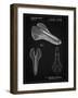 PP637-Vintage Black Bicycle Seat Patent Poster-Cole Borders-Framed Giclee Print