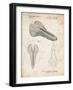 PP637-Vintage Parchment Bicycle Seat Patent Poster-Cole Borders-Framed Giclee Print