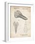 PP637-Vintage Parchment Bicycle Seat Patent Poster-Cole Borders-Framed Giclee Print