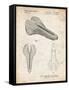 PP637-Vintage Parchment Bicycle Seat Patent Poster-Cole Borders-Framed Stretched Canvas
