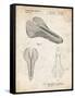 PP637-Vintage Parchment Bicycle Seat Patent Poster-Cole Borders-Framed Stretched Canvas
